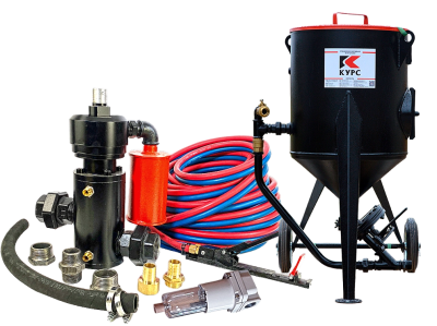 Пескоструйный аппарат PST-75 с фильтром, КПДУ twin 5 п.м.